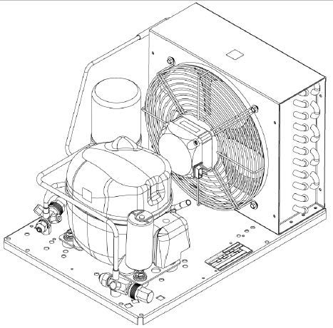 UNEK6210GK - R404a 3/8hp HBP 1ph